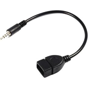 3.5mm Male Audio AUX Jack to USB 2.0 Type A Female OTG Cable, 3.5mm Male to USB Female Cable, for Connecting with Car Stereo Speaker