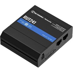 RUT241 (EU) 4G LTE Router Teltonika RUT241, Cellular, W126926282 (Teltonika RUT241, Cellular Network Router, Black, Aluminium, Plastic, DIN-Rail, Industrial, Gigabit)