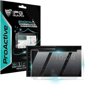 IPG ProActive for Kenwood DDX57S - DDX5707S Digital Media Touchscreen 6.8 Inch 9H Hardness Screen Protector Smooth Glass Touch Ultra Responsive High Clarity Anti Scratch Smudge & Shock Proof Nano Technology Guard for DDX57S