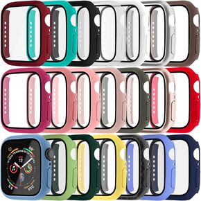 Maeline Bulk Cases Compatible with Apple Watch Series 6/SE/Series 5/Series 4 40mm with Built in Tempered Glass Screen Protector, Overall Protective Hard PC Case Ultra-Thin Cover Random 30 Pack
