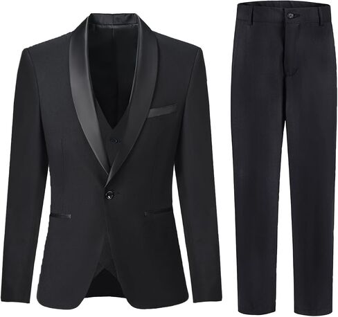 Boys Suit for Toddler Tuxedo Kids Formal Suits Set 5 Pieces Wedding Outfit in Kuwait
