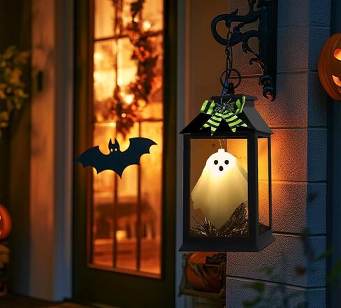 [ Talking & Sound Activated ] Halloween Talking Jack- O- Lantern Pumpkin Decorations with Flickering Flame, Battery Operated Light Up Pumpkins Light Talking Pumpkin for Indoor Outdoor Home Table Party in Saudi Arabia