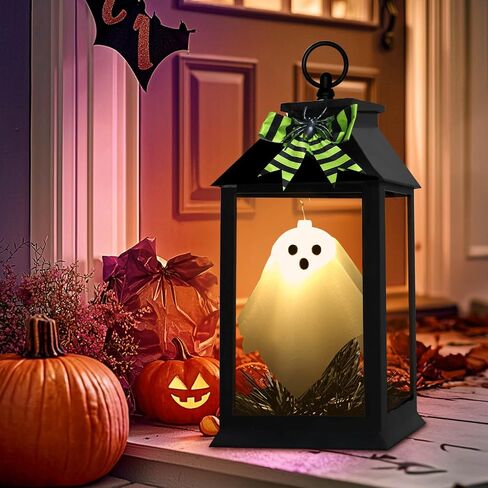 [ Talking & Sound Activated ] Halloween Talking Jack- O- Lantern Pumpkin Decorations with Flickering Flame, Battery Operated Light Up Pumpkins Light Talking Pumpkin for Indoor Outdoor Home Table Party in Saudi Arabia