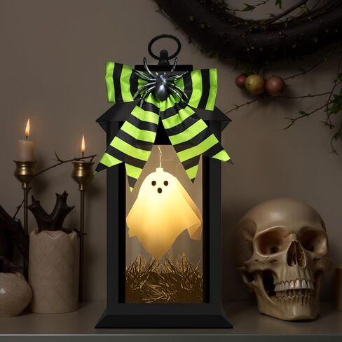 [ Talking & Sound Activated ] Halloween Talking Jack- O- Lantern Pumpkin Decorations with Flickering Flame, Battery Operated Light Up Pumpkins Light Talking Pumpkin for Indoor Outdoor Home Table Party in Saudi Arabia