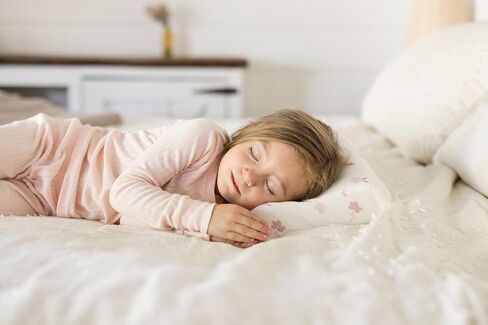 Tiny Twinkle Toddler Pillow with Fitted Pillowcase - Ergonomic Shape with Memory Foam for Comfortable Sleeping - Kids Travel Pillows (Ice Blue) in Kuwait