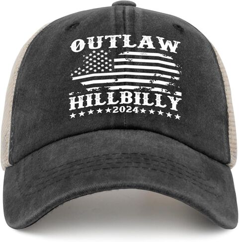 Outlaw Hillbilly 2024 Hat for Men Funny Dad Hats Funny Birthday Gifts for Men in Saudi Arabia