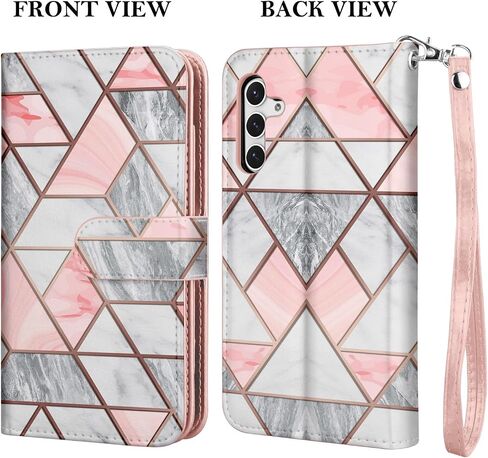 Takfox Wallet Case for Samsung Galaxy S24 Plus, Galaxy S24 Plus Case, PU Leather Credit Card Holder Phone Case [9 Card Slots] Folio Flip Detachable Magnetic Cover Kickstand & Carrying Strap-Rose Gold in Saudi Arabia