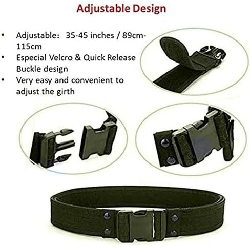 10 in 1 Tactical Duty Belt,Security Military Belt with Pouches,Rig Police Molded Pouches Kit Tactical Security Guard Belt in Kuwait