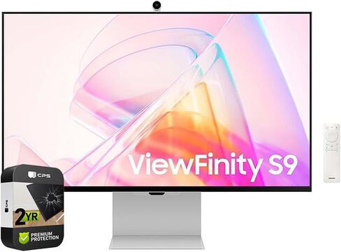 SAMSUNG LS27C900PANXZA 27 بوصة ViewFinity S9 5K IPS حزمة الشاشة الذكية مع حزمة حماية محسنة CPS لمدة عامين in Saudi Arabia