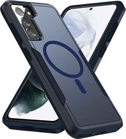 for Samsung Galaxy S21 FE 5G Case,[Compatible with Magsafe] [Military Grade Drop Tested] Shockproof Magnetic Tough Rugged Protective Phone Case -6.4 inch (Black) in Saudi Arabia