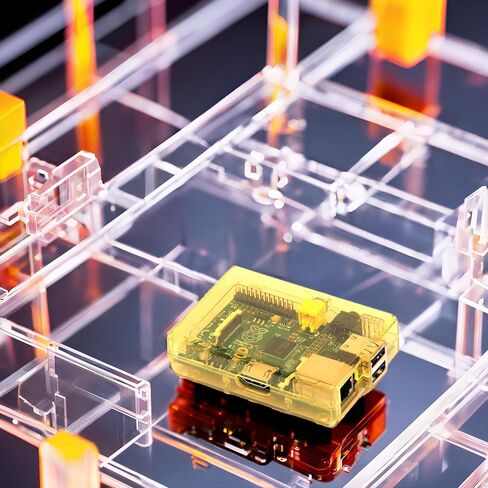 مكونات sb حافظة Raspberry Pi (أصفر) شفافة ومغلقة للطراز B والطراز A in Kuwait