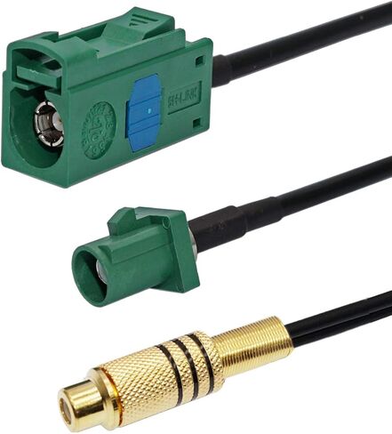 كابل RF ضفيرة فقرا إلى كابل مقسم RCA، RCA أنثى إلى أخضر فقرا E أنثى وذكر سلة RF ضفيرة 6 بوصات لكاميرا الرؤية الخلفية لراديو ما بعد البيع وما إلى ذلك. in Kuwait