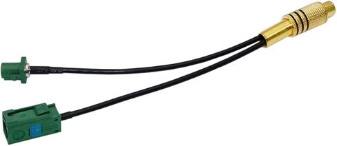 كابل RF ضفيرة فقرا إلى كابل مقسم RCA، RCA أنثى إلى أخضر فقرا E أنثى وذكر سلة RF ضفيرة 6 بوصات لكاميرا الرؤية الخلفية لراديو ما بعد البيع وما إلى ذلك. in Kuwait