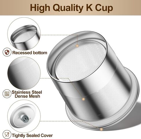 Reusable K Cups Coffee Filter, Stainless Steel K Cup Reusable Coffee Pods Filters for Keurig 1.0 & 2.0 Coffee Makers BPA-Free Refillable Coffee Filters (2 Packs) in Kuwait