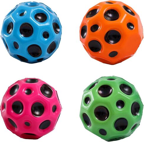 كرة الفضاء القمرية النطاطة للغاية للأطفال، 4 عبوات من كرات المجرة الحسية للتدريب للعب في الأماكن المغلقة والمفتوحة، سهلة الإمساك والالتقاط in Kuwait