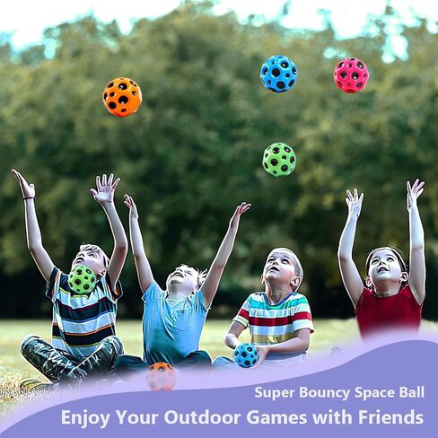 كرة الفضاء القمرية النطاطة للغاية للأطفال، 4 عبوات من كرات المجرة الحسية للتدريب للعب في الأماكن المغلقة والمفتوحة، سهلة الإمساك والالتقاط in Kuwait