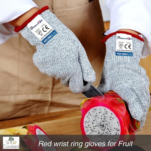 Dowellife Cut Resistant Gloves Food Grade Level 5 Protection, Safety Kitchen Cuts Gloves for Oyster Shucking, Fish Fillet Processing, Mandolin Slicing, Meat Cutting and Wood Carving. (X-Large) in Kuwait