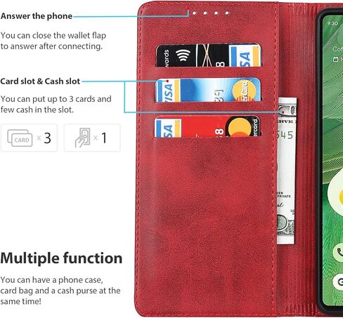 Ｈａｖａｙａ for Google Pixel 7 Case Wallet with Card Holder,for Pixel 7 Phone case for Women,for Google 7 flip Cover with Credit Card Slots - Light Blue and Dark Blue in Kuwait