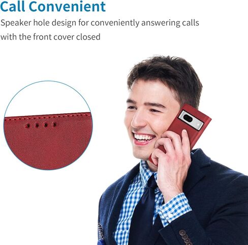 Ｈａｖａｙａ for Google Pixel 7 Case Wallet with Card Holder,for Pixel 7 Phone case for Women,for Google 7 flip Cover with Credit Card Slots - Light Blue and Dark Blue in Kuwait