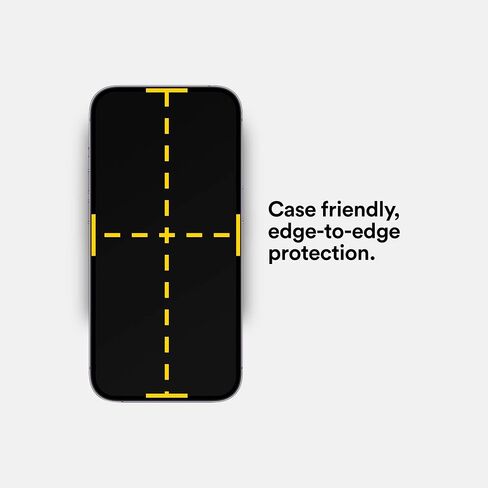 واقي شاشة زجاجي BodyGuardz Pure 3 متوافق مع iPhone 16 Pro - زجاج مقسى متين، تغطية من الحافة إلى الحافة - سهل التركيب - صديق للحافظة - حساسية مثالية للمس in Kuwait