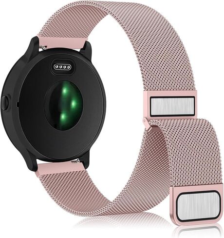 Metal Bands Compatible with Garmin Vivoactive 5 / Vivoactive 3 Watch Band, Garmin Venu 2 Plus / Venu Sq / Venu Watch Bands Women Men, Stainless Steel Replacement Strap for Garmin Forerunner 55 245 645 Music Smart Watch in Saudi Arabia