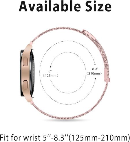 Metal Bands Compatible with Garmin Vivoactive 5 / Vivoactive 3 Watch Band, Garmin Venu 2 Plus / Venu Sq / Venu Watch Bands Women Men, Stainless Steel Replacement Strap for Garmin Forerunner 55 245 645 Music Smart Watch in Saudi Arabia