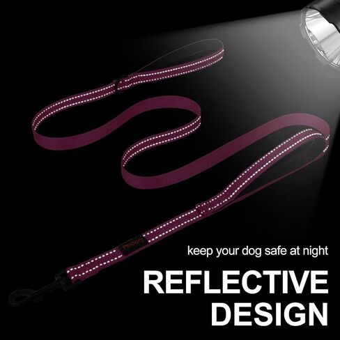 Didog 6 FT Dog Walking Leashes with 2 Padded Handles,Traffic Handle for Extra Control, Fit Small Medium Large Breed Dogs, Blue in Saudi Arabia