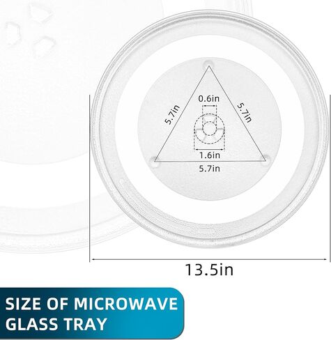 Microwave Glass Turntable 12 Inch Microwave Plate Replacement fit for Whirl-pool Microwave Glass Turntable Tray-Replace AP6892124 W11367904 W10337247 Replacement Microwave Plate in Saudi Arabia