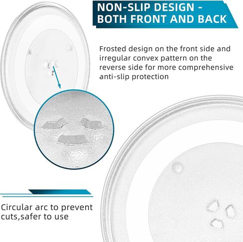 Microwave Glass Turntable 12 Inch Microwave Plate Replacement fit for Whirl-pool Microwave Glass Turntable Tray-Replace AP6892124 W11367904 W10337247 Replacement Microwave Plate in Saudi Arabia