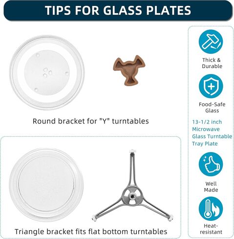 Microwave Glass Turntable 12 Inch Microwave Plate Replacement fit for Whirl-pool Microwave Glass Turntable Tray-Replace AP6892124 W11367904 W10337247 Replacement Microwave Plate in Saudi Arabia
