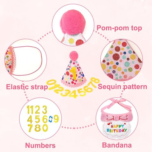 لوازم حفلات أعياد ميلاد القطط، ملابس عيد ميلاد للقطط والقطط، باندانا عيد ميلاد القطط، قبعة عيد ميلاد للقطط مع أرقام، لافتة عيد ميلاد سعيد للقطط، بالونات مواء لتزيين حفلات أعياد ميلاد القطط in Kuwait