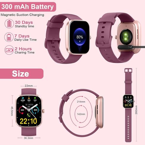Kuizil Smart Watch, Smartwatch for Men Women (Answer/Make Call), Fitness Tracker with 100+ Sport Modes, IP68 in Saudi Arabia