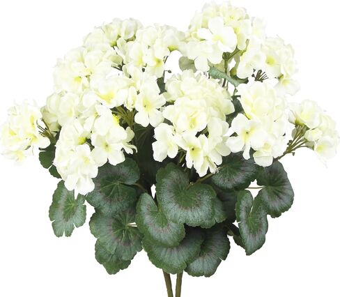 2 Pcs Artificial Flowers Geranium Bush Artificial Flowers Begonia Pink Silk Geranium Flowers for Outdoors Artificial Geraniums Bundles for Planter Indoor Garden Home Decoration Wedding in Saudi Arabia