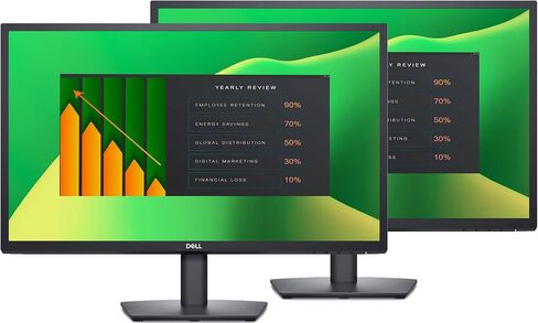 شاشة Dell E2423H Flicker Free، شاشة 24 بوصة FHD VA (1920x1080) 60 هرتز مضادة للتوهج، 1 x DisplayPort، 1 x VGA، حامل VESA (100x100 مم)، مثالية للمنزل والأعمال، لون أسود (أحدث طراز 2024) (عبوتان) in Saudi Arabia