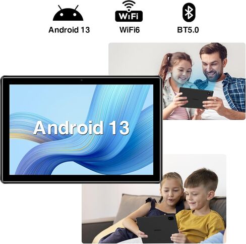 DOOGEE U9 Android 13 Tablet 10 inch - 1TB Expandable Storage, 64GB ROM Android Tablet with Quad-Core Processor, 2.4G/5G WiFi, Dual Speakers, 5060mAh Battery Tablet Android, Dual Camera, BT5.0/GPS in Saudi Arabia
