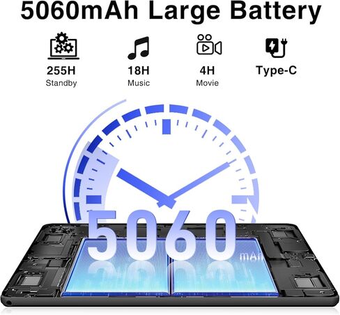 DOOGEE U9 Android 13 Tablet 10 inch - 1TB Expandable Storage, 64GB ROM Android Tablet with Quad-Core Processor, 2.4G/5G WiFi, Dual Speakers, 5060mAh Battery Tablet Android, Dual Camera, BT5.0/GPS in Saudi Arabia