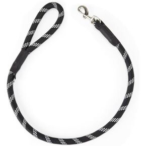 Youly Black Reflective Rope Leash for Big Dogs 4 ft.