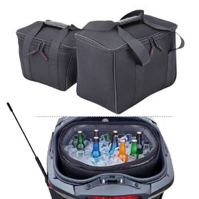 Portable Soft Cooler Rear Storage Cargo Bag, Leak Proof Waterproof Beach Cooler Portable Lightweight Camping Cooler Soft Ice Chest for Can Am Spyder RT/RT-L/RT-S 2010-2019(Set of 2)