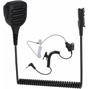 WODASEN Waterproof Radio Speaker Mic Walkie Talkie Microphone Handheld Shoulder Lapel Mic for XPR3000 XPR3000e XPR3300 XPR3300e XPR3500 XPR3500e (128, Tan)