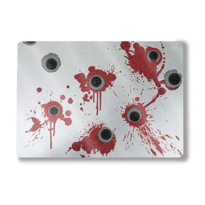 Glossy Glitter Laptop Skin Compatible with Surface Laptop 7 13.8" (2024) - Bullet Holes - Premium 3M Vinyl Protective Wrap Decal Cover - Easy to Apply | Crafted in The USA by MightySkins