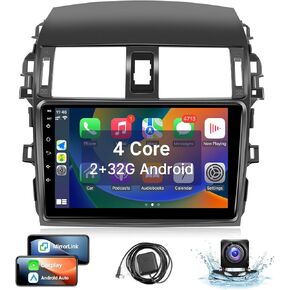 Leadfan Android 12 Car Stereo for Toyota Corolla 2009 2010 2011 2012 2013 Radio with Wireless Carplay Android Auto, 9'' TouchScreen In-Dash Bluetooth WIFI GPS Navigation SWC MirrorLink + Backup Camera