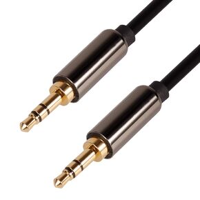3.5mm Stereo Audio Cable, 3.5mm Male to Male Aux Audio Lead, 3.3Ft/1m Gold Plated Universal Auxiliary Cord for Headphones, Car Stereos and More