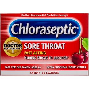 Chloraseptic Sore Throat Lozenges, Citrus, 18 Count, 1 Pack