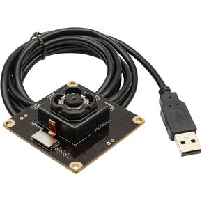 4K 30fps Autofocus Anti-shake USB Camera Module for Raspberry Pi, 3840(H)×2880(V)@15fps Lightburn Camera, 11mp Wide Angle Web Camera for Desktop Computer, Mini-Sized Webcam for Linux, Windows, Android