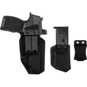 IWB Holster Right Hand Fits SIG SAUER P365XL/P365XL Spectre Comp Pistol Holster | for Red Dot Sights Optics Ready Holster & Universal 9/40/.357 Sig Double Stack Mag Carrier Concealed Carry