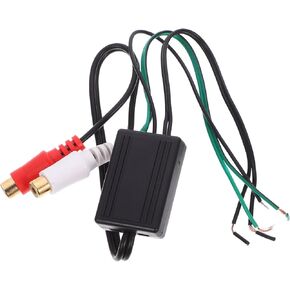 Audio Adapter Cable RCA Line Output Converter Line Output Converter for Subwoofer Line Out Converter RCA Adapter for Subwoofer RCA to Speaker Wire High to Low RCA Converter