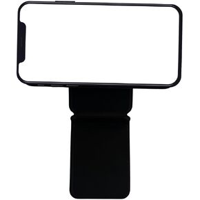 Cell Phone Small Wallet Size Foldable Tripod Desk & Floor Stand, Recording & Selfies, Magsafe, Phone Heavy Duty Tripod Stand, Leather, Adjustable & Strong Magnetic Tripod for iPhone 15/14/13/12. Black