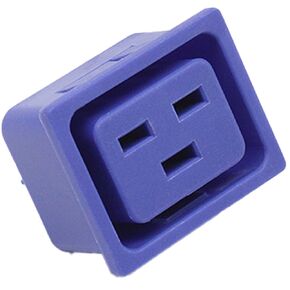 LZ-19-2 C19 Female IEC Socket Connector snap-in Type 5 Pack (Pannel Size:1.5mm, Black, 5)