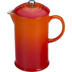 Le Creuset Stoneware French Press, 34 oz., Flame