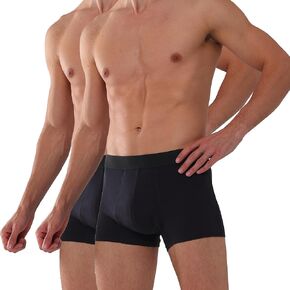 Washable Urinary Incontinence Absorbent Underwear for Men, Leak Proof Boxer Briefs with Front Absorbent Area for Bladder Control, 3 Pack (4X-Large, Gray)